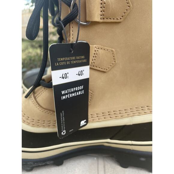 Sorel Mens Caribou Waterproof Buff Boot Leather 12 M Hunting Work Snow NWT - Picture 7 of 8